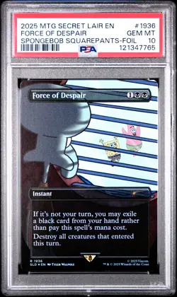 2025 MTG SECRET LAIR DROP #1936 FORCE OF DESPAIR PSA 10 - Image 1