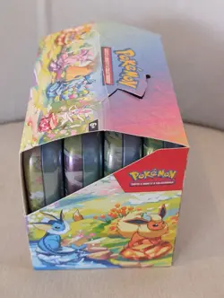 DISPLAY NON SCELLEE Pokemon 8 MINI TINS EVOLUTIONS PRISMATIQUES EV 8.5 FR - Image 4