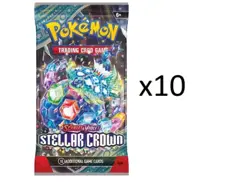 Pokemon TCG: Scarlet and Violet Stellar Crown set of 10 Booster Pack Sealed Lot - Image 1