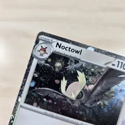 PERFECT MOON SWIRL NM Pokemon Noctowl 127/162 Temporal Forces Cosmos Holo Promo - Image 2