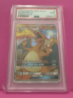 2019 Pokemon Sun & Moon Hidden Fates 9/68 Charizard GX PSA 9 - MINT! - Image 1