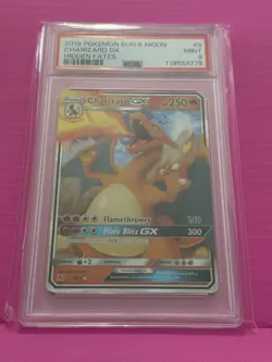 2019 Pokemon Sun & Moon Hidden Fates 9/68 Charizard GX PSA 9 - MINT! - Image 2