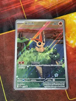 Victini SVP208 Promo Black Bolt White Flare Illustration Rare Holo Pokemon TCG - Image 1