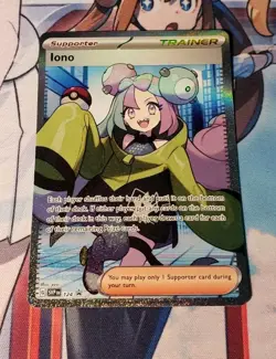 Pokemon Card Scarlet & Violet Promo #124 Iono Full Art Trainer - NM/M Condition - Image 1