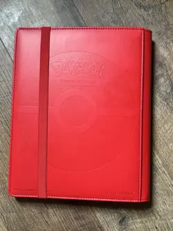 Ultra Pro Pokemon TCG Charizard 9 Pocket Leather Binder Red 360 Card Capacity 74427161613 - Image 2