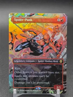 FOIL MTG - Spider-Punk (0207) - Borderless FOIL - Marvel's Spider-Man - Image 1
