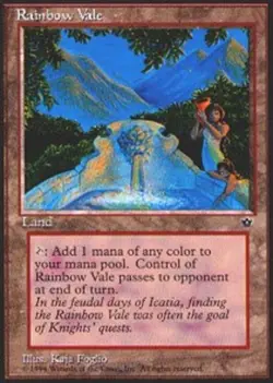 4x MTG Rainbow Vale, Moderate Play, English Fallen Empires - Image 1