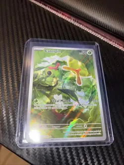 Caterpie Illustration Rare Scarlet & Violet 151 172/165 Pokemon TCG NM - Image 1