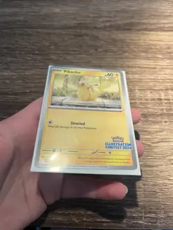 Pokemon TCG Pikachu Promo #214 Scarlet & Violet Illustration Contest 2024 - Image 3