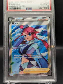 2021 Pokemon SWSH Shining Fates Skyla FA #072 Full Art Trainer PSA 10 GEM MINT - Image 2