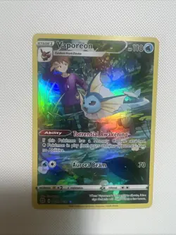 2022 Pokemon SWSH Brilliant Stars Vaporeon Trainer Gallery Holo #TG02/TG30 - Image 1