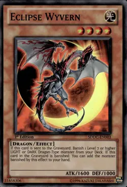 Eclipse Wyvern - Super Rare 1st Edition SDDC-EN003 - LP - YuGiOh - Image 1