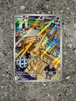 Pokemon TCG Cards Timburr 183/167 Twilight Masquerade Illustration Rare NM - Image 1