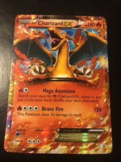 CHARIZARD EX Jumbo POKEMON Foil Full Art TCG 2014 Black Star Promo Card XY17 - Image 1