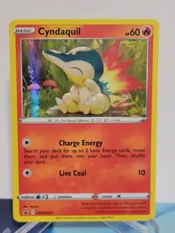 Cyndaquil SWSH221 Black Star Promo Holo Rare Pokemon Card - NM Near Mint - Image 1