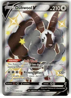 Dubwool V SV120/SV122 Shining Fates Ultra Rare Holo Pokemon TCG Card NM - Image 1