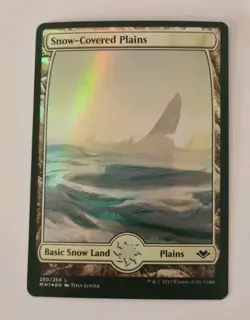 MTG Snow-Covered Plains Foil Modern Horizons Mint Condition - Image 1