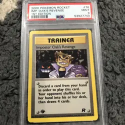 2000 POKEMON ROCKET IMP OAK'S REVENGE 1ST EDITION #76 PSA 9 MINT - Image 1