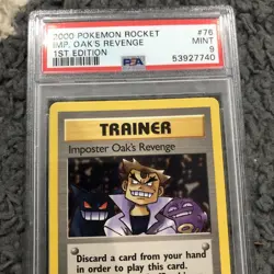 2000 POKEMON ROCKET IMP OAK'S REVENGE 1ST EDITION #76 PSA 9 MINT - Image 3