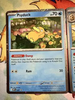 Pokemon TCG Mega Evolutions Psyduck 007 Golduck 008 Black Star Promo Holo NEW NM - Image 2