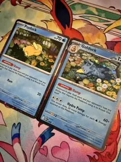 Pokemon TCG Mega Evolutions Psyduck 007 Golduck 008 Black Star Promo Holo NEW NM - Image 5