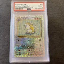Pokemon Legendary Collection Reverse Holo Raticate 61/110 PSA 6 Graded - Image 1