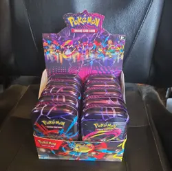Pokemon Mega Evolutions Destined Rivals Mega Heroes Mini Tin Display (10 Tins) - Image 1