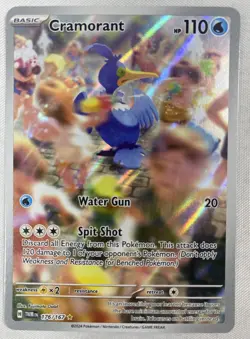 Cramorant IR Twilight Masquerade 176/167 Illustration Rare Holo Pokemon TCG NM - Image 1