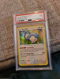 2020 Pokemon Swsh04: Vivid Voltage Snorlax 131/185 PSA 9 Mint - Image 1