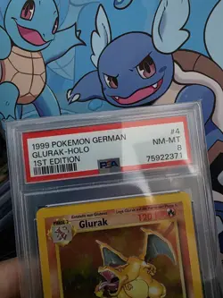 1999 Pokemon GERMAN 1st Edition Base Set Glurak-Charizard Holo 4/102 PSA 8 NM-MT - Image 3