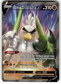 Galarian Sirfetch'd V 174/185 Holo Full Art SWSH: Vivid Voltage Pokemon TCG 2020 - Image 1