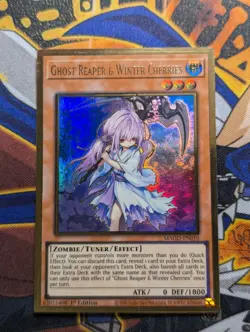 Yugioh Ghost Reaper & Winter Cherries MAGO-EN010 Maximum Gold 1st Edition - Image 1