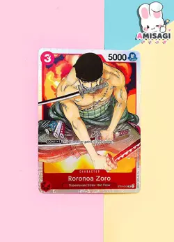 One piece Card Game Roronoa Zoro ST01-013 Sr Foil Card TCG Anime Manga Tight - Image 1