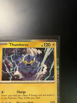 Thundurus Pokemon Card - Basic, Charge, Disaster Volt, Rare 033/086 - Image 3