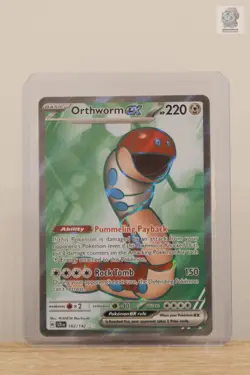 Pokemon TCG Orthworm ex 162/142 SV12 Stellar Crown Full Art Ultra Rare Card NM - Image 1