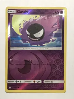 Gastly 68/214 Reverse Holo Unbroken Bonds SM Pokemon TCG Card spooky ghost - Image 2