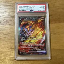 PSA 10 Rocket's Moltres ex SAR SV10 Team Rocket Japan Pokemon Card Rare - Image 1