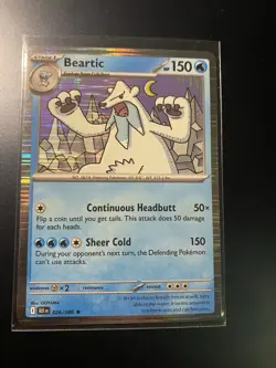 Beartic 026/086 Pokemon TCG SV Black Bolt Holo Rare Pokemon Card ENGLISH - Image 1