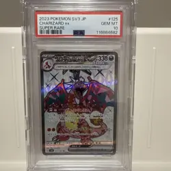 PSA 10 Charizard ex SR SV3 Ruler of the Black Flame 125 108 Japan Card - Image 2