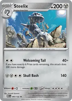 Steelix 93/132 Rare | Mega Evolution | Pokemon Card - Image 1