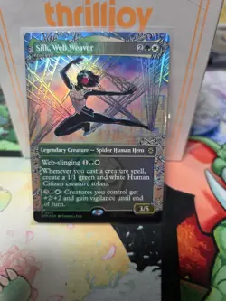 MTG Silk, Web Weaver Borderless Foil Rare Marvel Spider-Man 2025 - Image 1