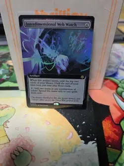 x1 Interdimensional Web Watch - Foil - Extended Art R MTG Marvel's Spider-Man M/ - Image 1