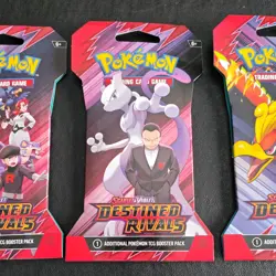 Pokemon TCG Destined rivals sleeved art set of 4. new sealed uk - Image 3