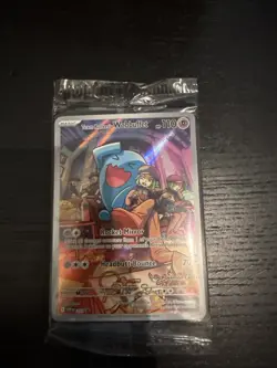 SEALED Destined Rivals Team Rocket's Wobbuffet Pokemon Center Stamped Promo Card - Image 1