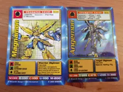 Lot of 2 Digimon cards, mint, Angemon Holo & Magnamon, English - Image 2
