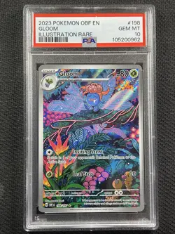 Pokemon Cards PSA 10 Gloom Full Art Illustration Rare Obsidian Flames 198/197 - Image 1