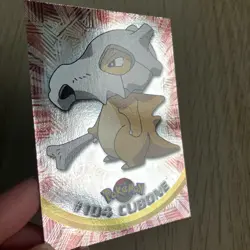 Topps Pokemon Foil Card TV Animation Series 2 Blue Logo #104 Cubone - Image 2