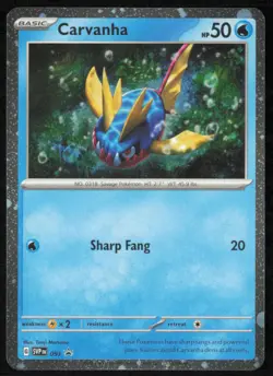 Carvanha 093 Holo SV: Scarlet & Violet Promo Cards Near Mint - Image 1