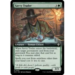 SAVVY TRADER (EXTENDED ART) X4 Outlaws Of Thunder Junction: Commander Magic MTG - Image 1