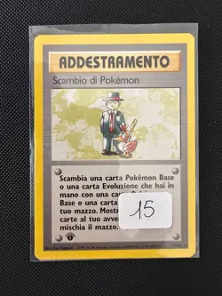 SCAMBIO DI POKEMON 77/102 PRIMA 1 EDIZIONE SET BASE CARTA POKEMON ITA - Image 1